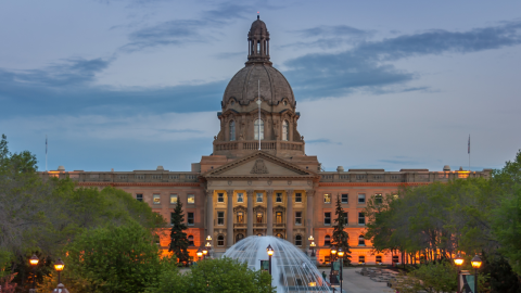 a photo of the alberta legislature